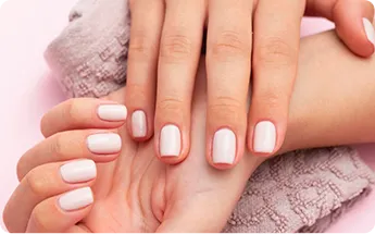 Woman showing her beautiful nails